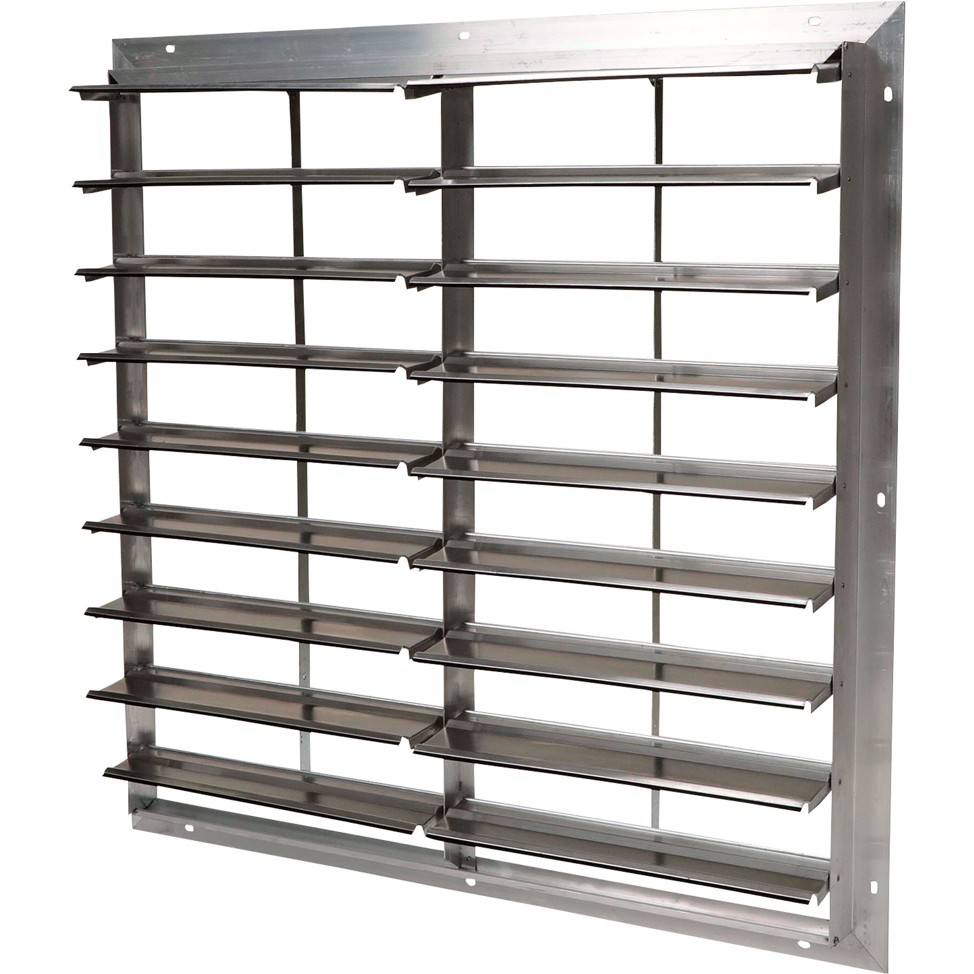 TPI Exhaust Shutters - 36in., Aluminum, Weather Stripping, Compatible with TPI Exhaust Fans, Model# CES-36